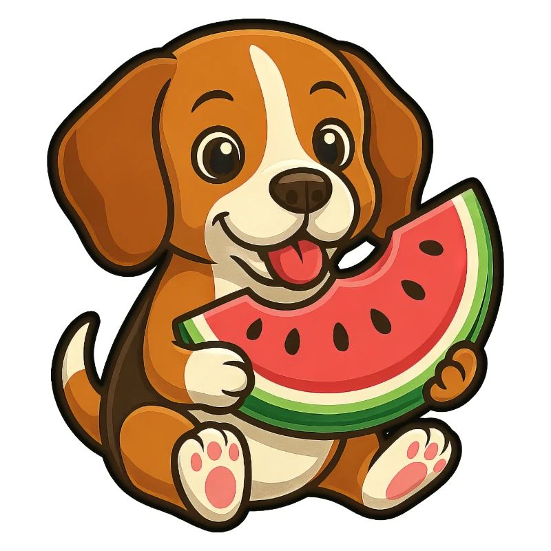 Joyeux Beagle Pastèque Fruit d’été