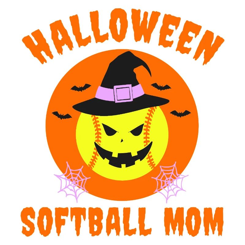 Conception de maman de softball d’Halloween