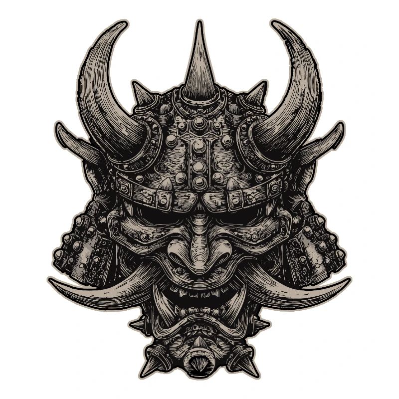 Demonic Samurai Helmet Oni Mask