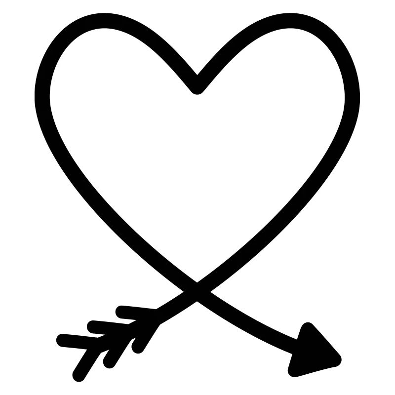 Coeur flèche amour amitié force idée cadeau