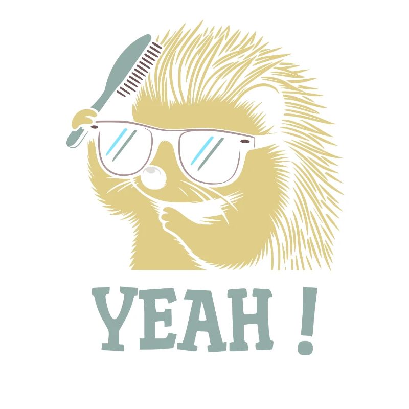 hérisson cool lunettes de soleil brosse
