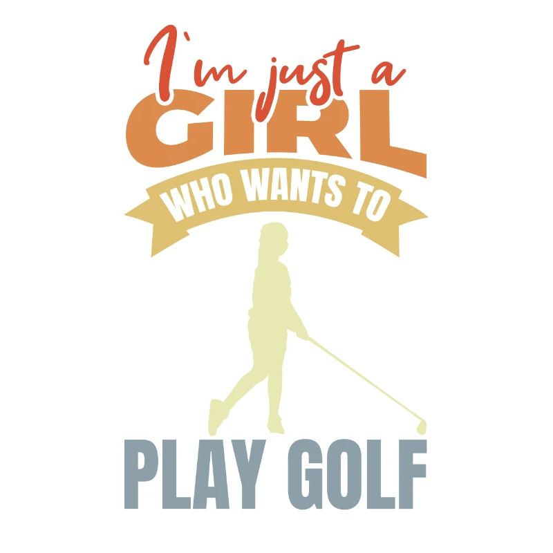 Nur ein Mädchen das Golf spielt