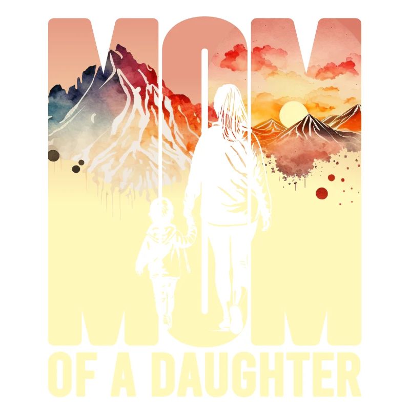 Mutter mit einer Tochter Muttertag Berge Mama Kind