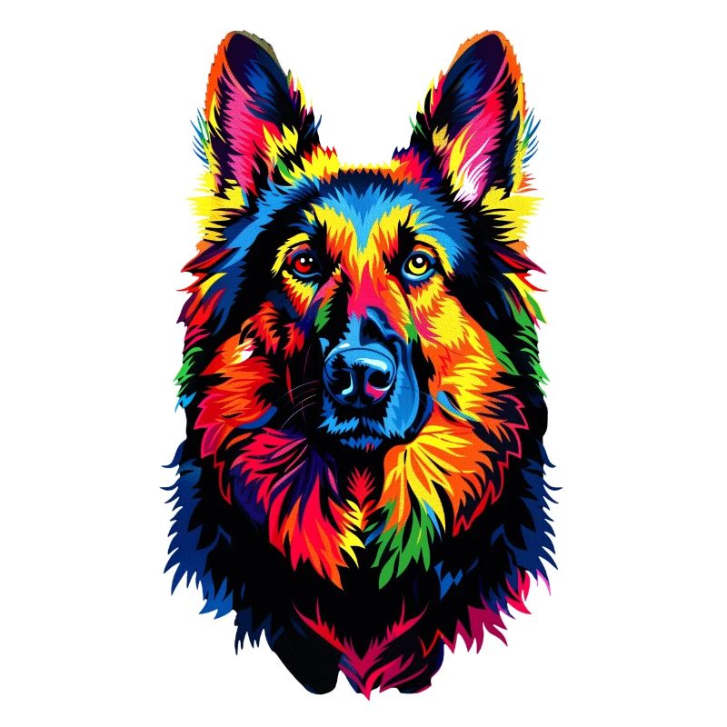 Schäferhund Bunte Farben Pop Art Hund Schäferhunde