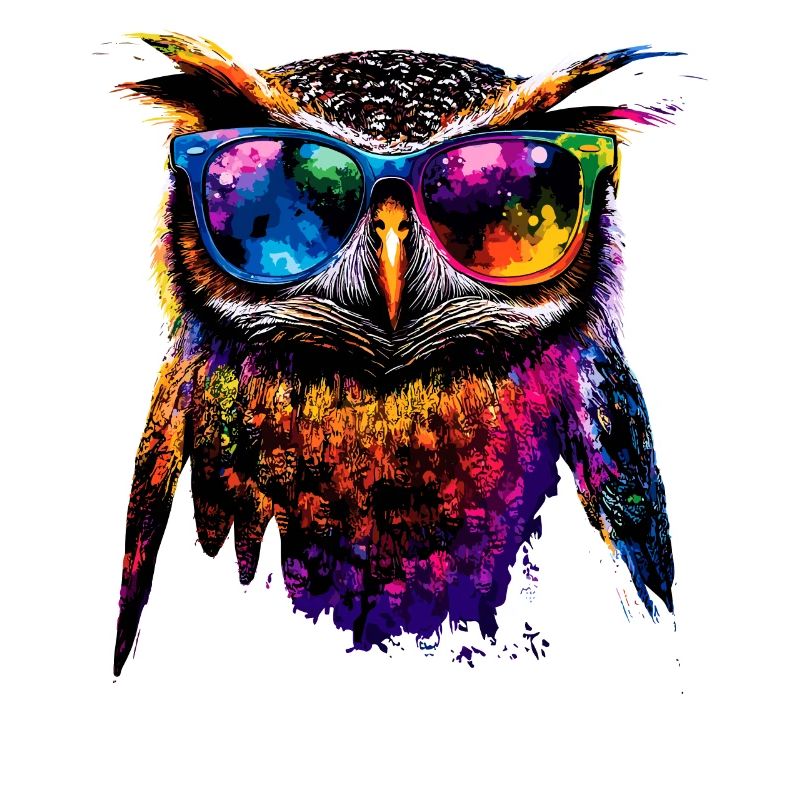 Eule Bunt Regenbogen Farben Kauz Uhu Owl Eulen