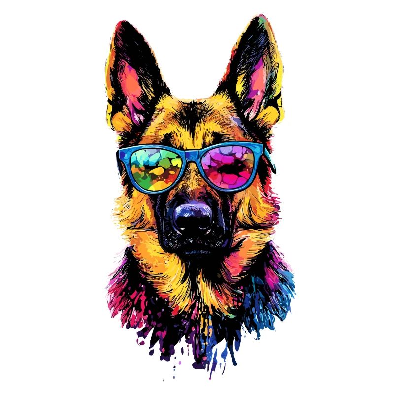 Schäferhund Bunte Farben Pop Art Hund Schäferhunde