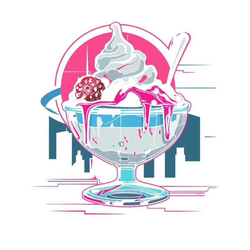 Coupe glacée Retrowave