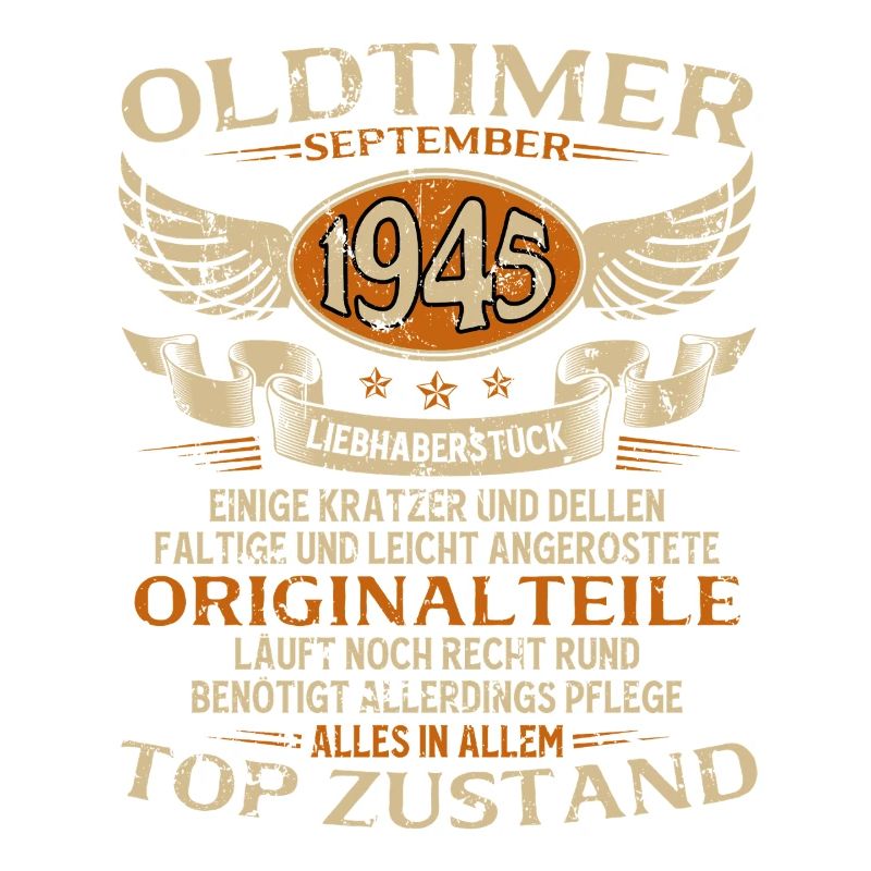 80. Geburtstag Geschenk Oldtimer September 1945