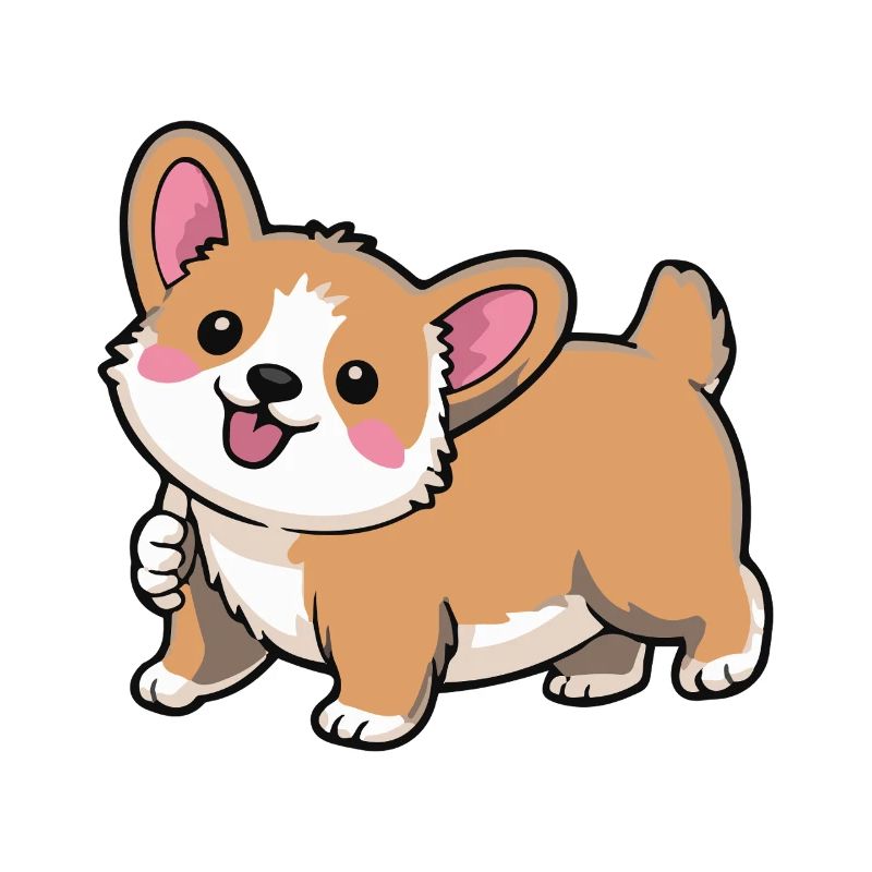Mouvement de queue de corgi