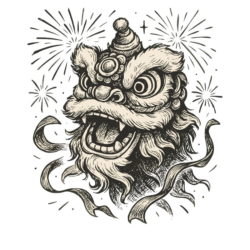 Chinesischer Löwentanz | Fest Feier