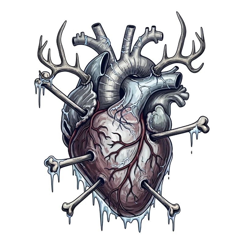 Heart with arrows drop