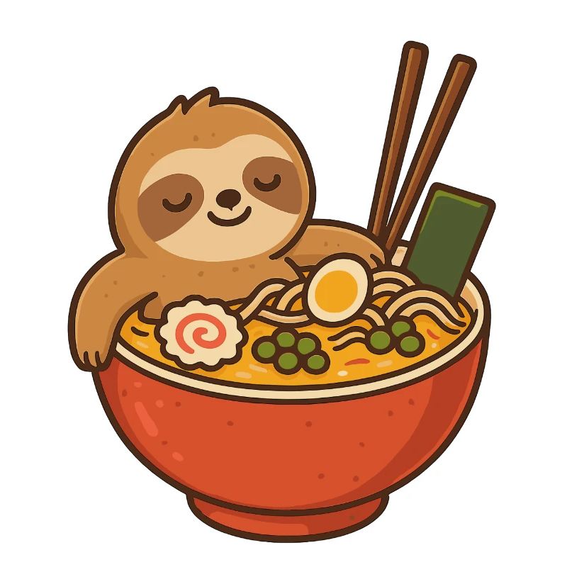 Faultier Ramen Kuscheldesign