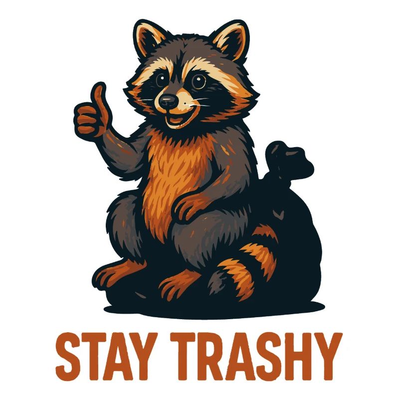 Restez trash raton laveur Meme Humour Citation