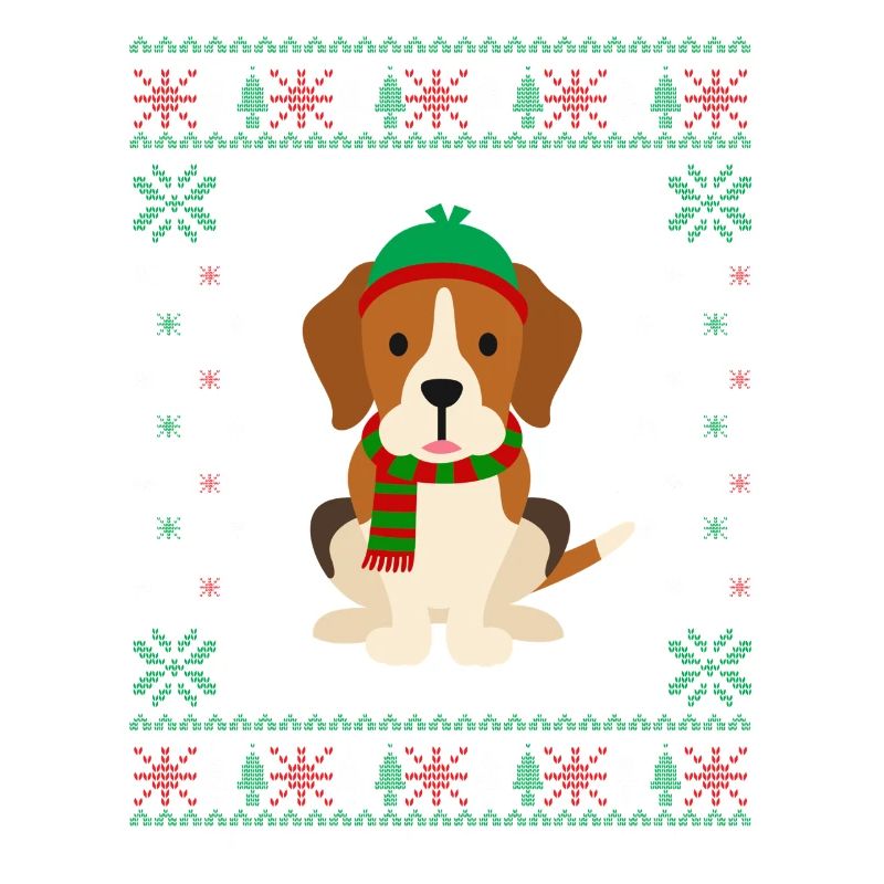 Beagle laid - Conception de chien de Noël