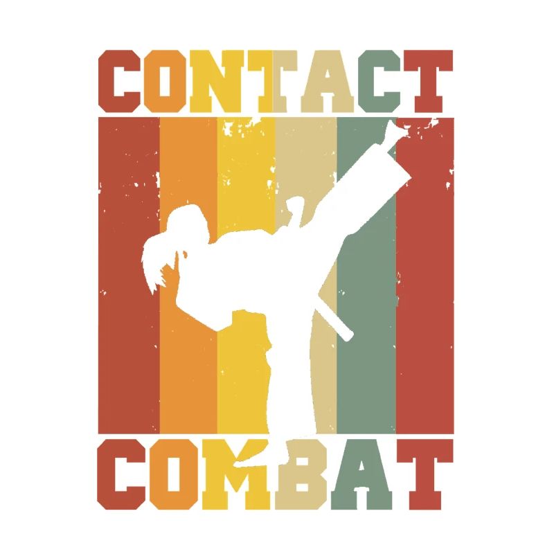 Silhouette einer Karatefrau – Combat Contact 