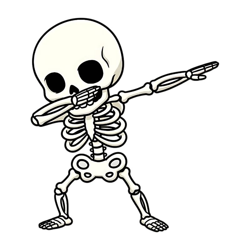 Funny Skeleton Dab