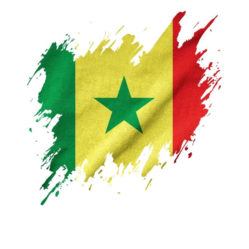 Drapeau du Sénégal, style déchiré