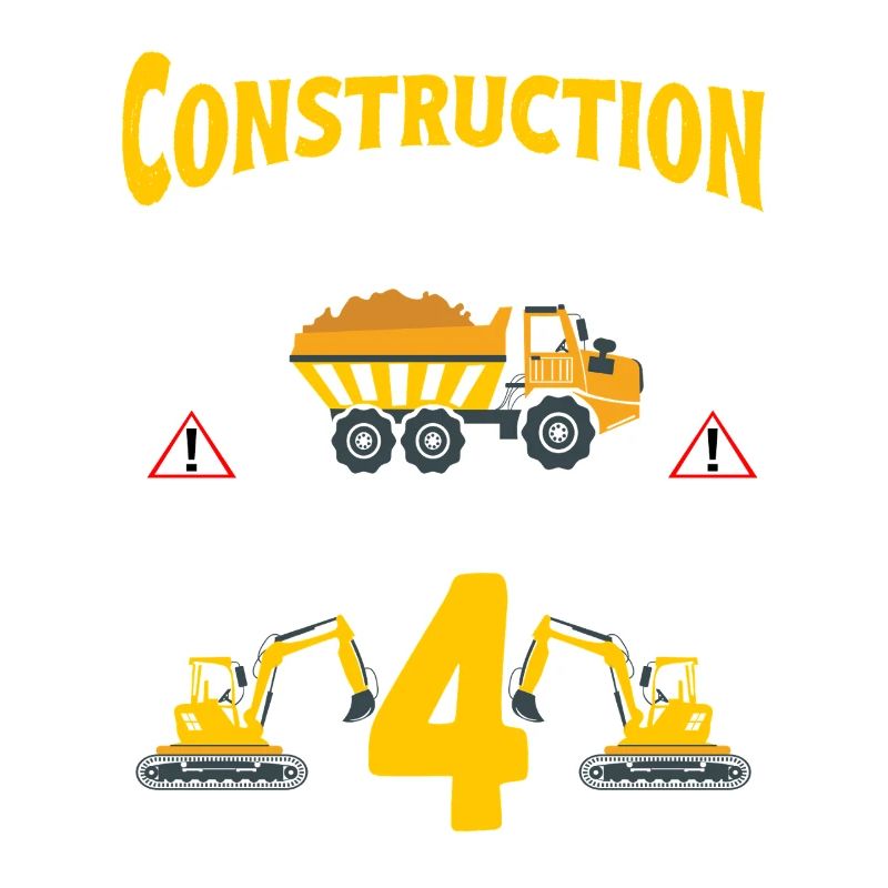 Fête de construction 4e anniversaire Camion de 4 ans