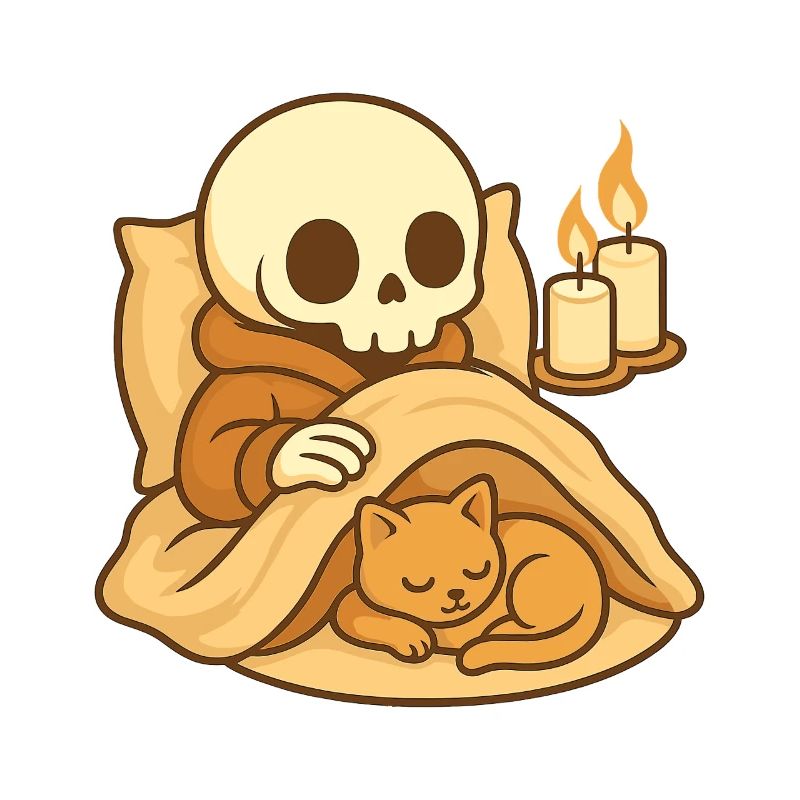Sleeping Skeleton – Cozy Cat Sleep