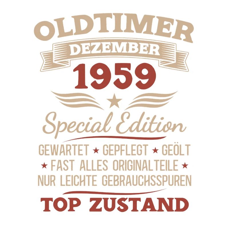 66. Geburtstag Geschenk Oldtimer Dezember 1959