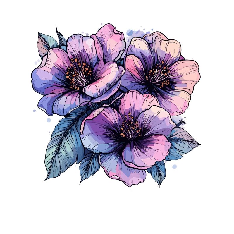 Bouquet de fleurs bleu-violet