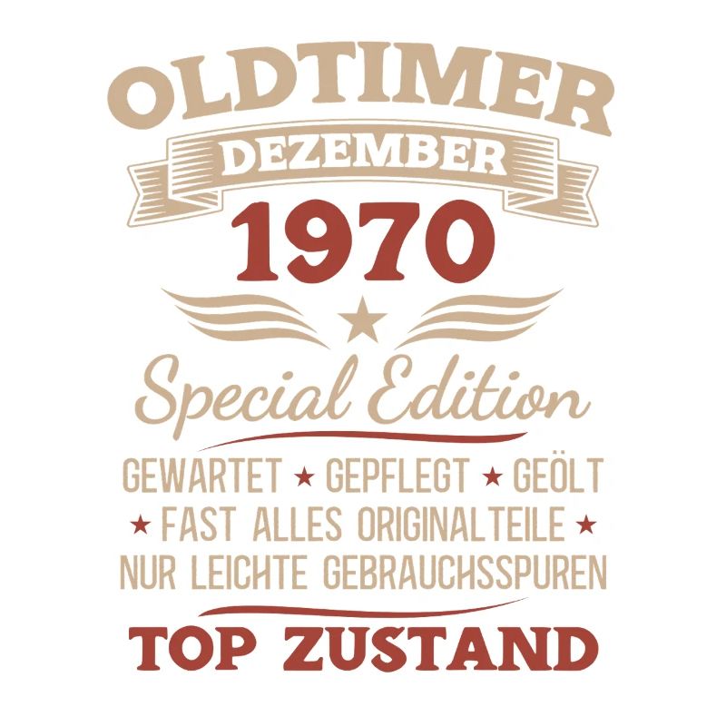 55. Geburtstag Geschenk Oldtimer Dezember 1970