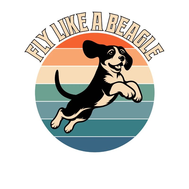 Volez comme un beagle rétro vintage
