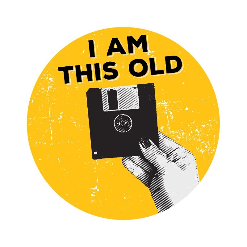 I am this old floppy disk 80s retro