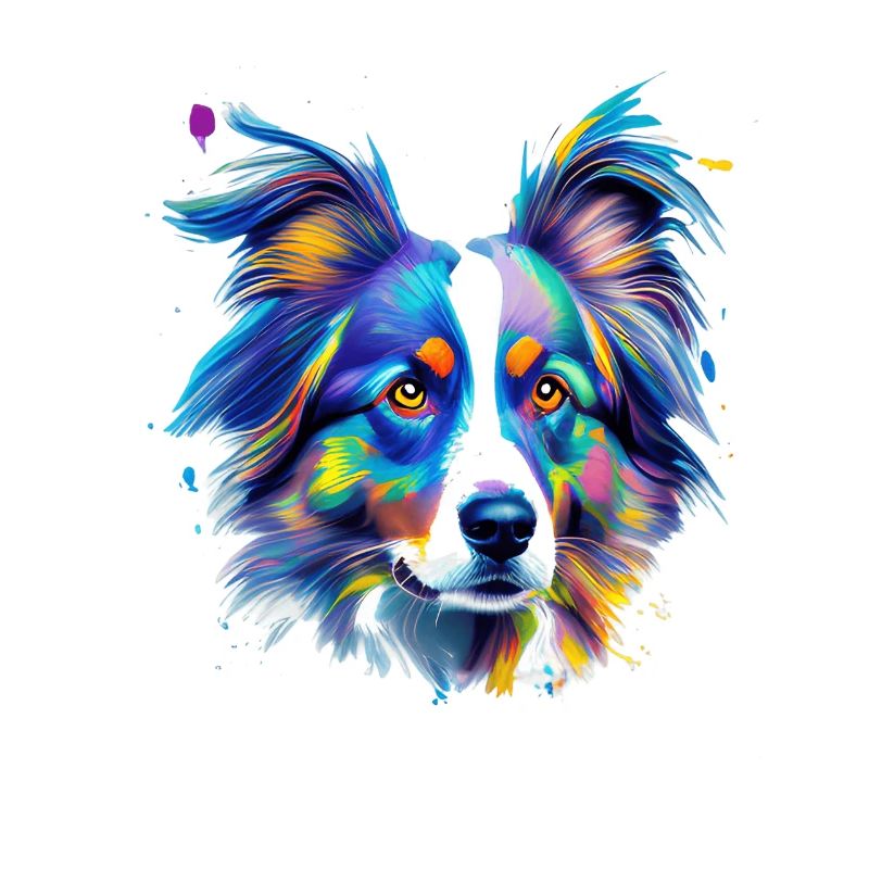 Australian Shepherd Aussie Hund Farbenfrohe Kunst