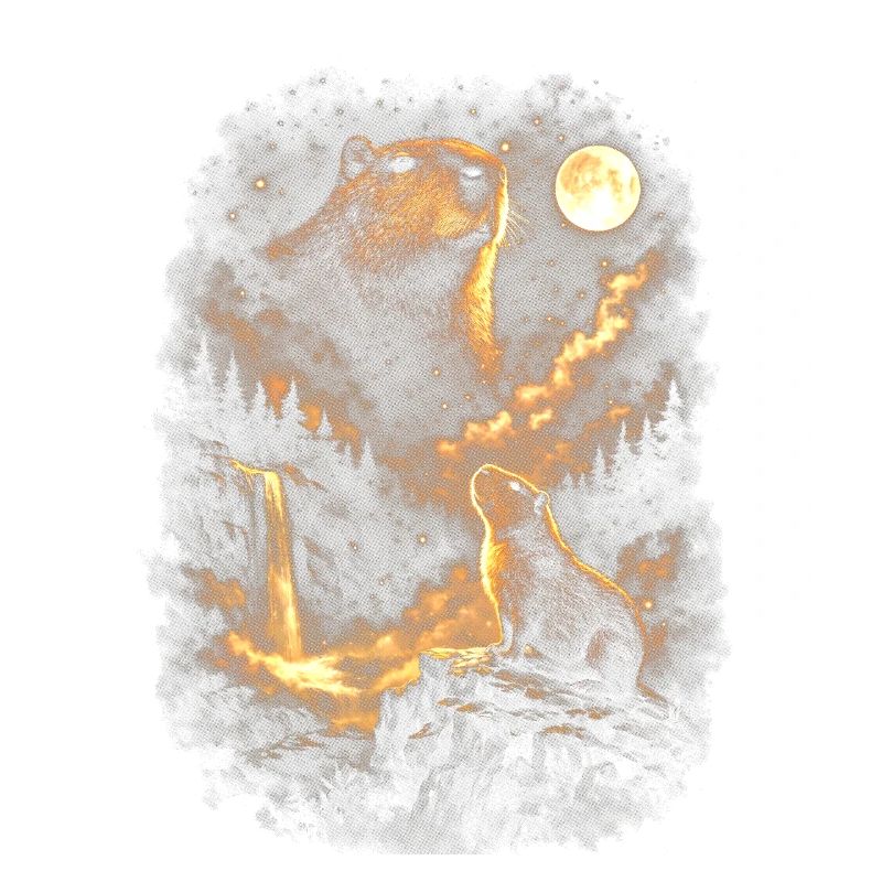Moonlight beaver in cloud forest