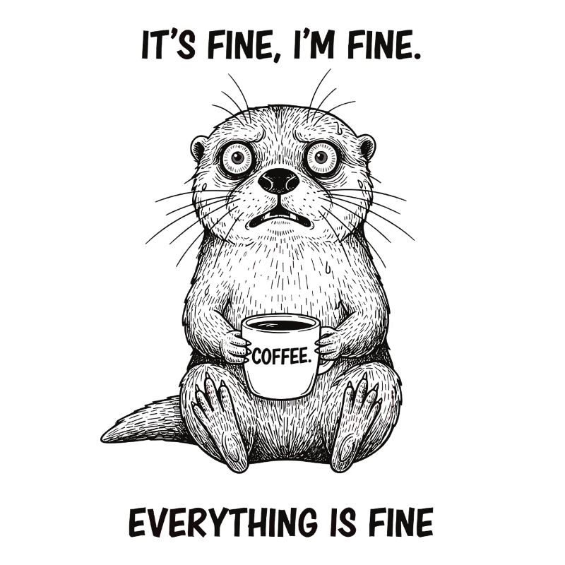 C’est bien dans l’humour de la loutre de café