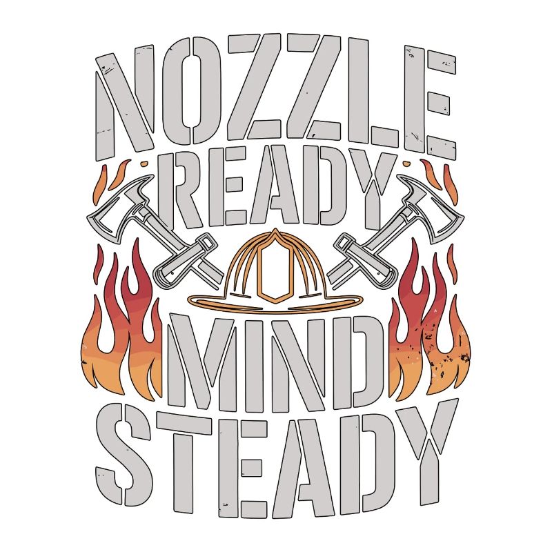 Fire Engineer Nozzle Ready Mind Steady Firefighter