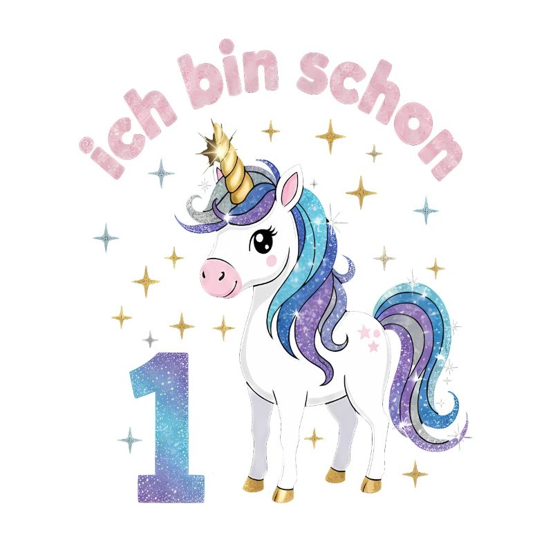 1. Geburtstag Einhorn Mädchen Ich bin schon 1