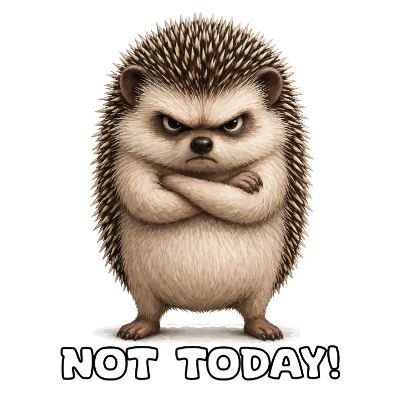 Not today hedgehogs with spines