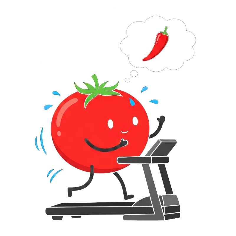 Tomato on treadmill