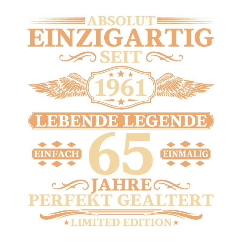 Einzigartig seit 1961 – 65. Geburtstag Geschenk