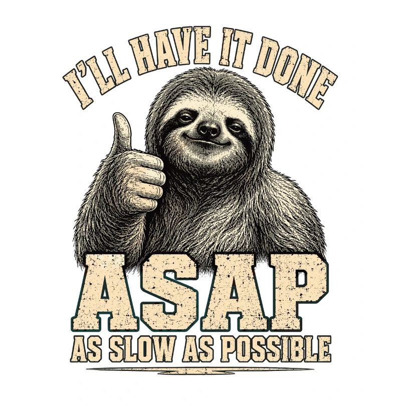 Faultier ASAP As Slow As Possible Shirt