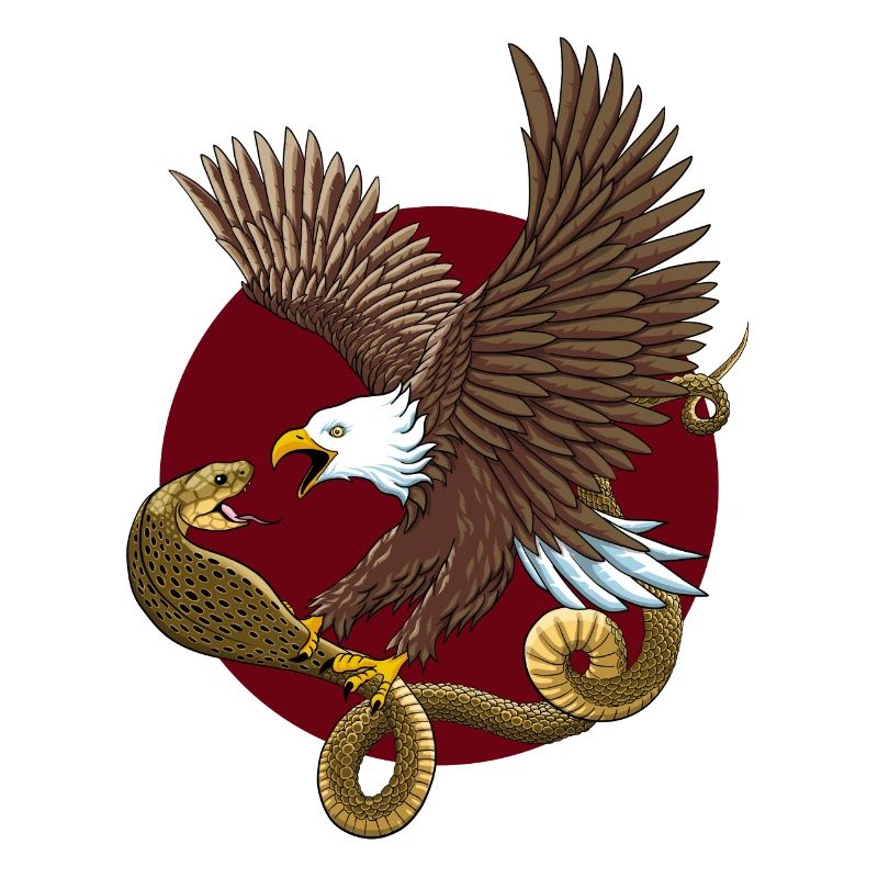 Aigle et serpent