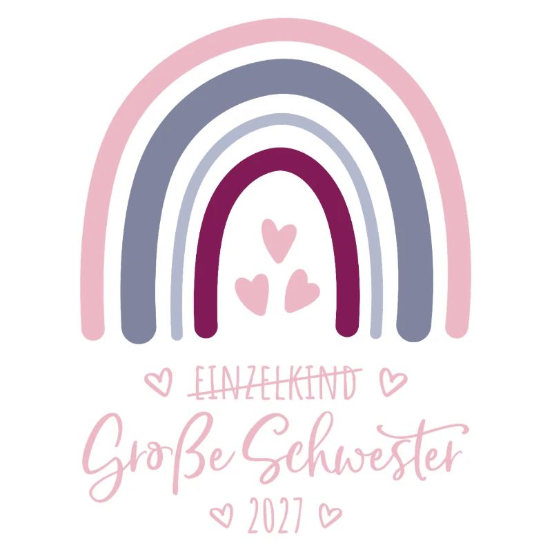 Große Schwester 2027 Boho Regenbogen
