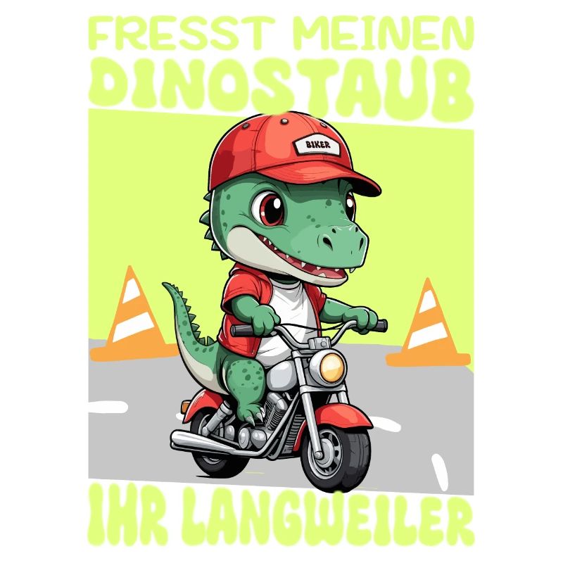 Dinosaur on Motorcycle