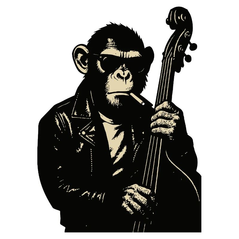 Monkey Rocker Basse en cuir