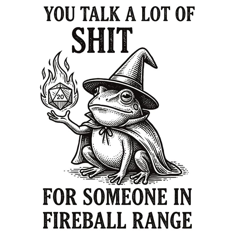 Fireball Range – RPG Magicien Grenouille Drôle