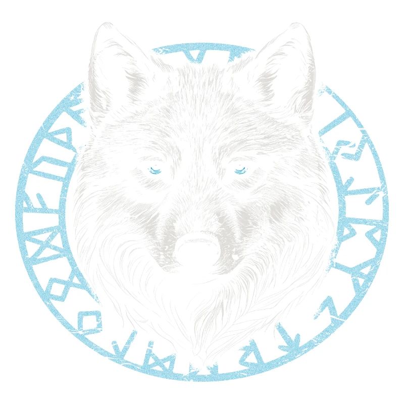 Wikinger Wolf mit Runen