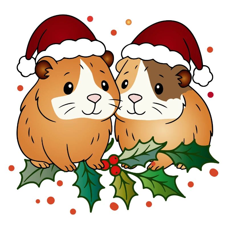 Duo cochon d’Inde moche de Noël
