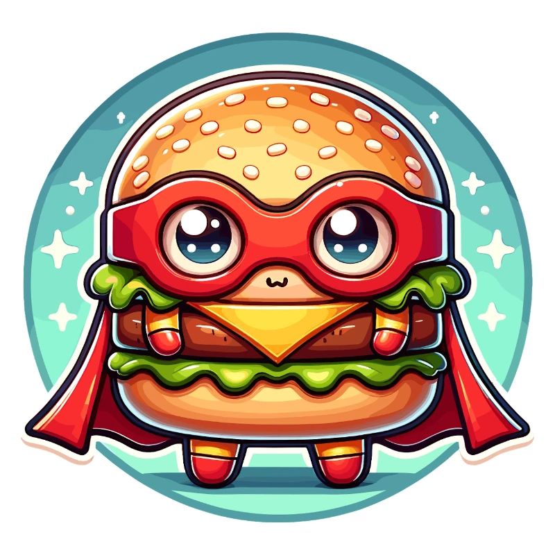 Hamburger Superheld Burger Held Fast Food Snack