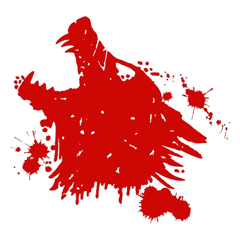 Howling red wolf