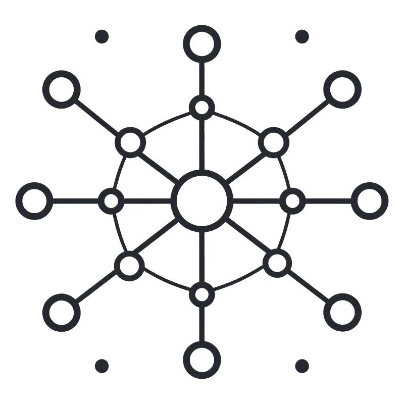 Central Network Star Pattern