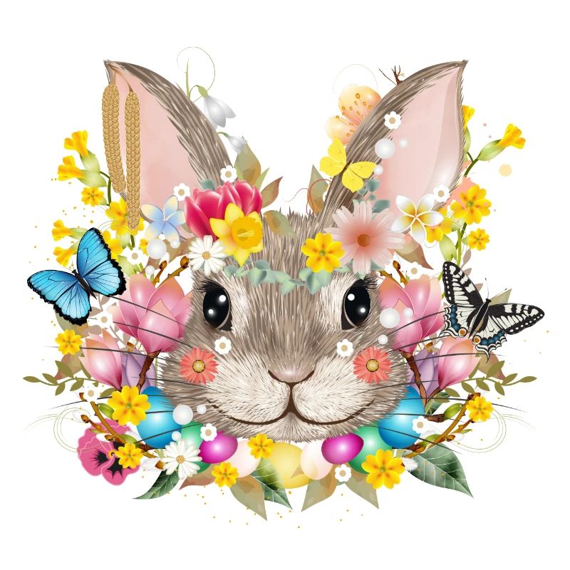 Rabbits in a spring-like Easter ambience