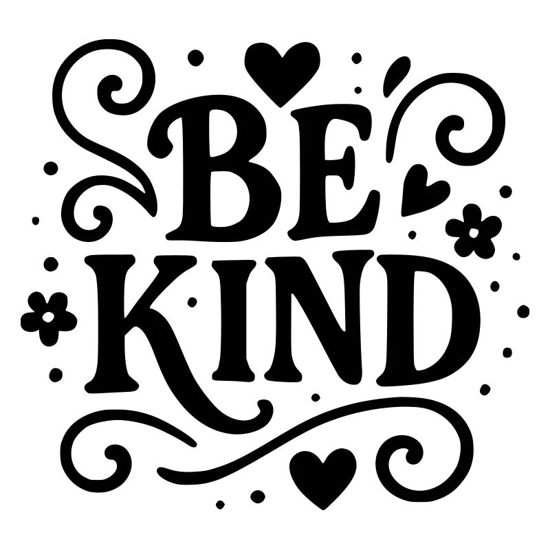 Be kind verspieltes Design