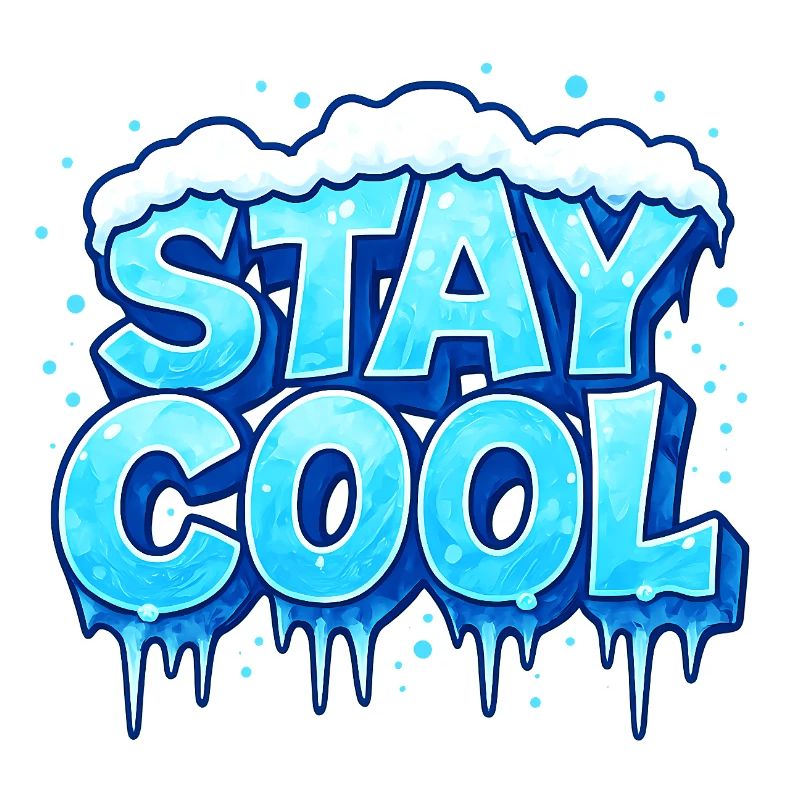 Frozen cold slogan pattern